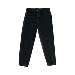 3/$15 black denim high-waist cropped jeans